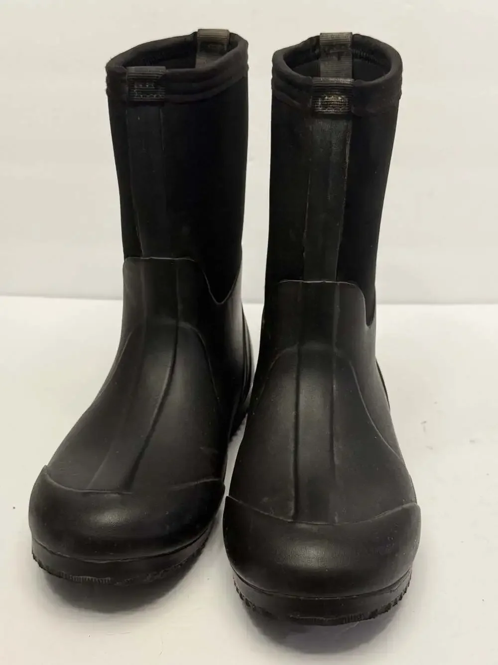 Ozark Trail Black Chore Rain Boots Water Resistant Big Kids Youth Size 6